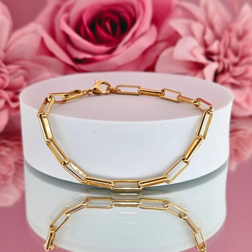 Savvy Cie Jewels Bracelet 18k Gold Plated Chain Boho Vacation Minimalist Classic